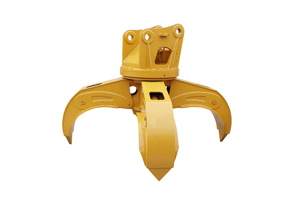 High - Capacity Lotus Grapple for Waste Handling - Efficient Hydraulic Grapple in Operation